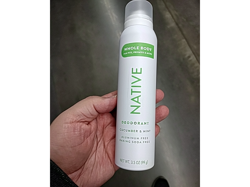 Native Whole Body Deodorant, Cucumber & Mint, 3.5 oz/99 g