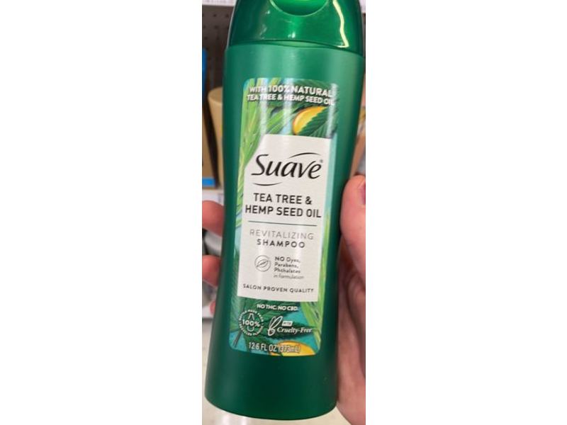 Suave Clarifying Shampoo, Tea Tree & Hemp Seed Oil, 12.6 fl oz/373 mL