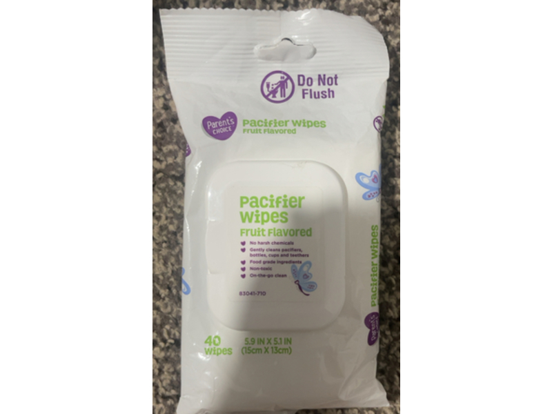 Parent's Choice Pacifier Wipes, Fruit Flavored, 40 Count