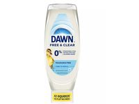 Dawn Free & Clear Dishwashing Liquid, Fragrance Free, 24.3 fl oz/718 mL - thumbnail 1