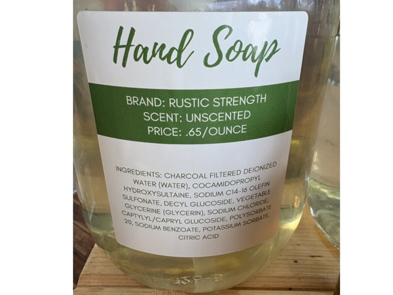 Rustic Strength Hand Soap, Unscented, 0.65 oz