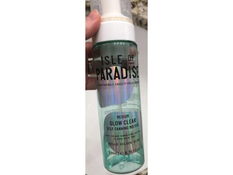 Isle Of Paradise Glow Clear Self-Tanning Mousse, Medium, 6.76 fl oz/200 mL