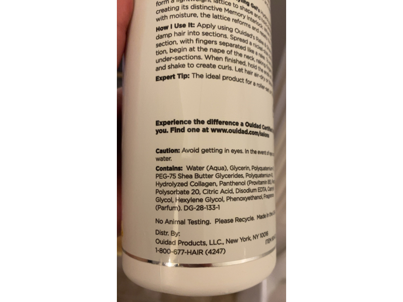 Ouidad Vitalcurl Tress Effects Styling Gel, 33.8 fl oz/1 L