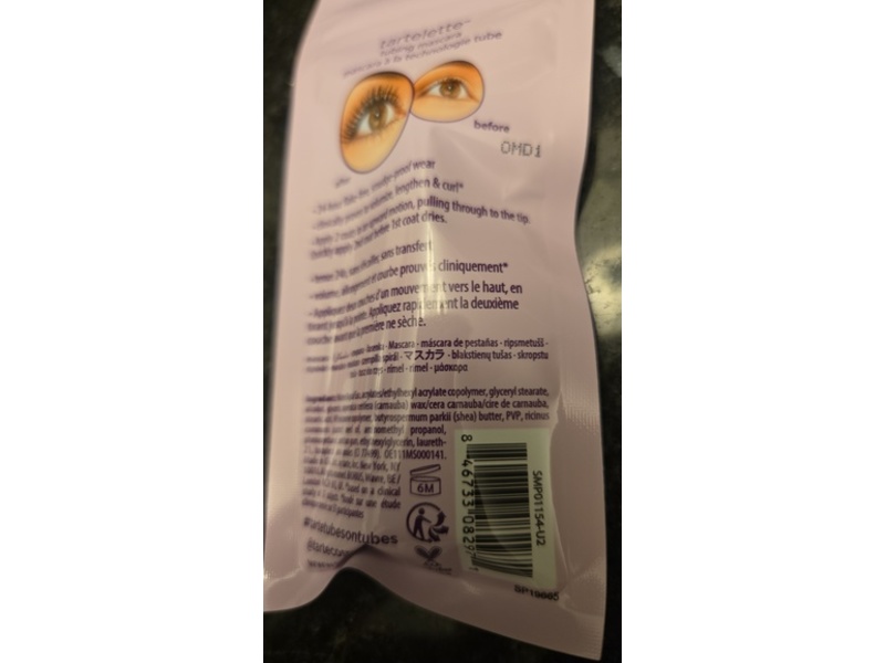 Tarte Tartelette Tubing Mascara, Black, 0.67 fl oz/2 mL