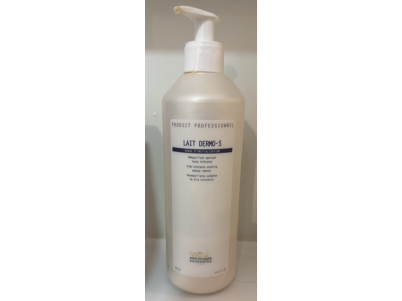 Biologique Recherche High-Tolerance Soothing Makeup Remover, Lait Dermo-S, Phase D' Initialization, 16.9 fl oz/500 mL