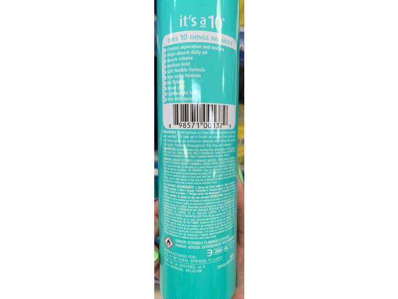 Its A 10 Blow Dry Miracle Texture Spray, 8 oz/227 g