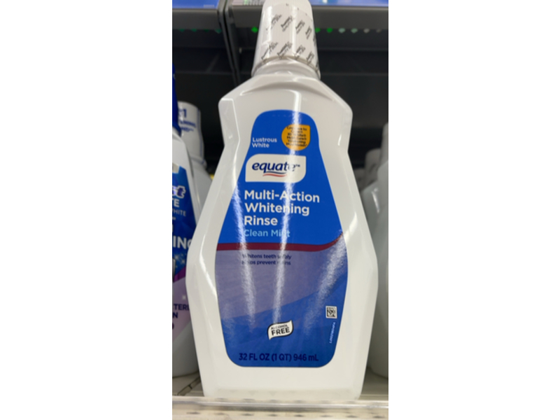 Equate Multi-Action Whitening Rinse, Clean Mint, 32 fl oz/946 mL
