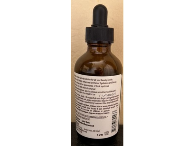 Pura D'or Organic Castor Oil, 3.2 fl oz/95 mL