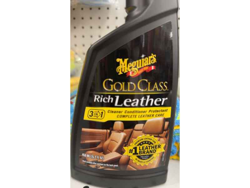 Meguiar's Rich Leather 3 In 1 Cleaner Conditioner, 15.2 fl oz/450 mL