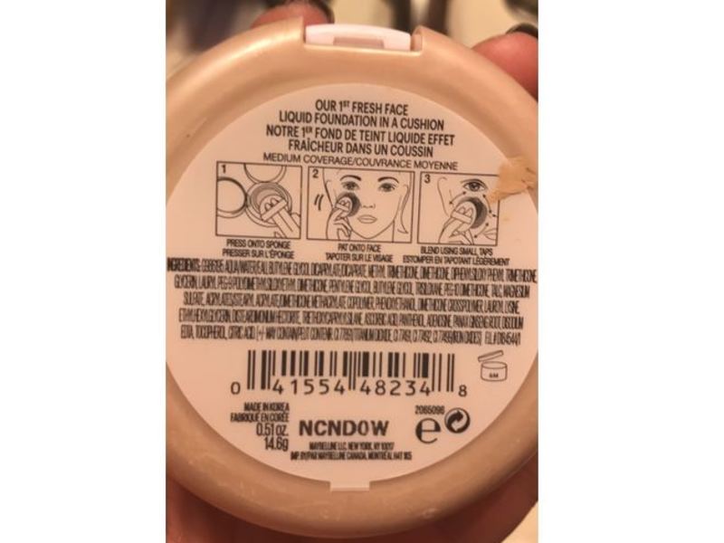 Maybelline New York Dream Cushion Fresh Face Liquid Foundation, Classic Ivory, 0.51 oz/14.6 g