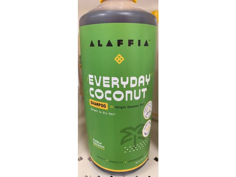 Alaffia Everyday Coconut Shampoo, Purely Coconut, 16 fl oz/473 mL