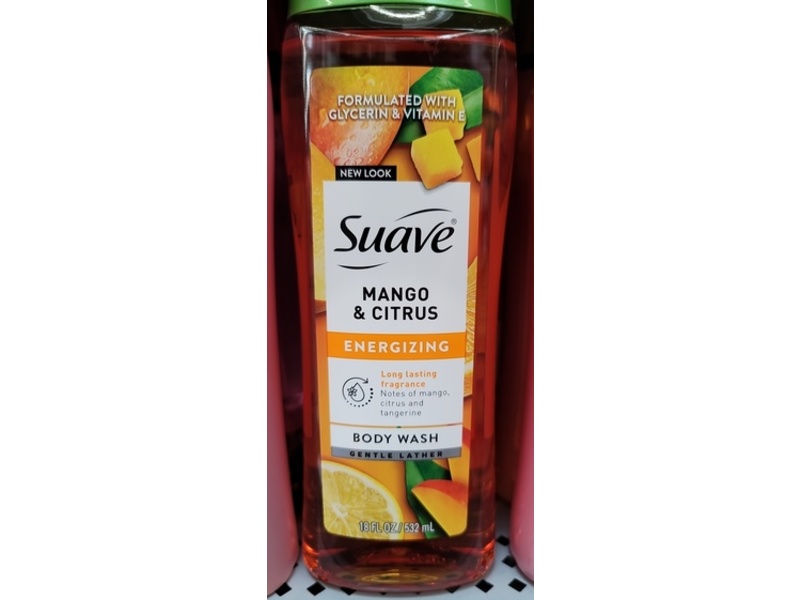 Suave Energizing Body Wash, Mango & Citrus, 18 fl oz/532 mL