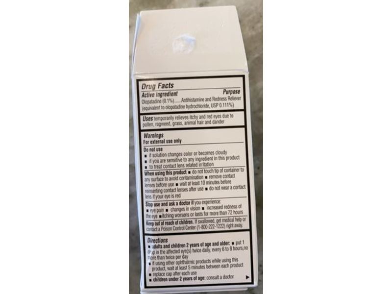 Equate Olopatadine Solution Eye Drops, 0.17 fl oz/5 mL