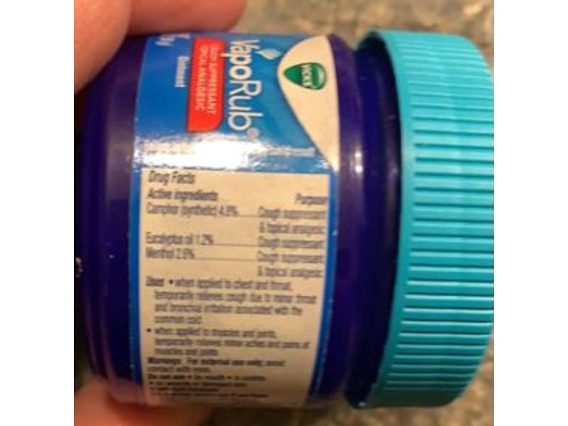 Vicks Vapo Rub Cough Suppressant Ointment, 1.76 oz/50 g