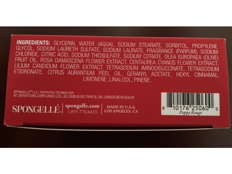 Spongelle Poppy Rouge Body Wash Buffer, 3.5 oz/99 g