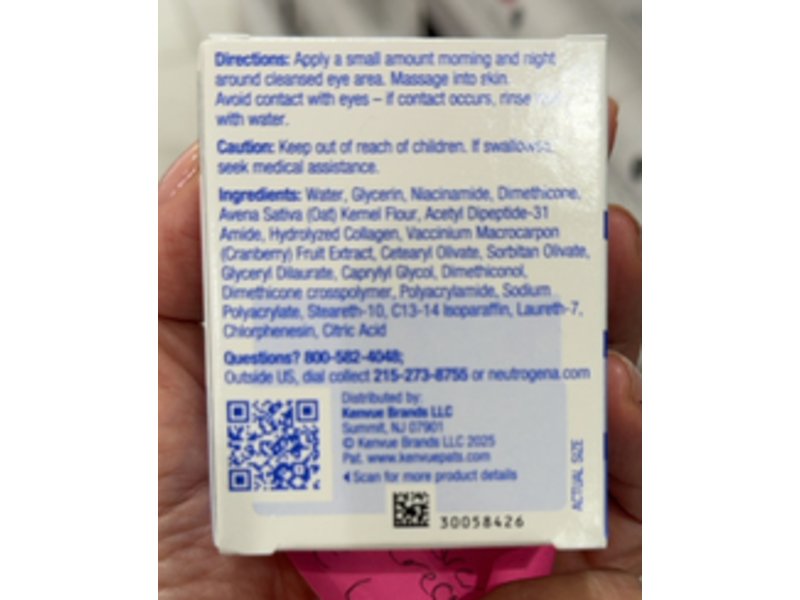 Neutrogena Collagen Bank Reviving Eye Gel Cream, 0.5 oz/14 g