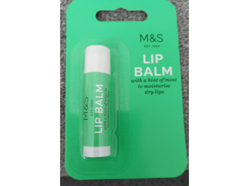 M & S Lip Balm, Hint Of Mint, 4 g