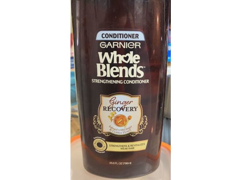 Garnier Whole Blends Strengthening Conditioner, Ginger Recovery, 26.6 fl oz/786 mL