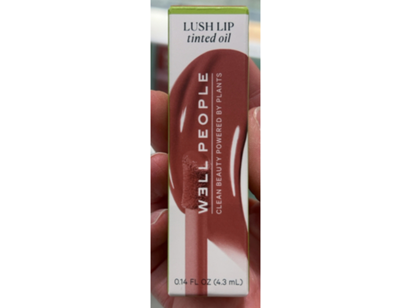 Well People Lush Lip Tinted Oil, Soft Peony, 0.14 fl oz/4.3 mL