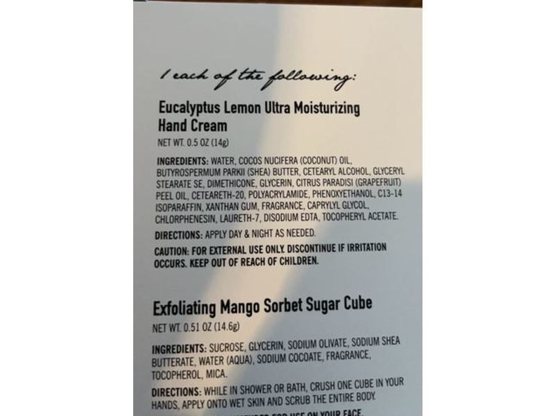 Trader Joe's 12 Days Of Beauty Hand Cream & Exfoliating Set