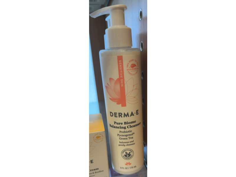 Derma-E Pure Biome Balancing Cleanser, Prebiotic Pycnogenol & Green Tea, 6 fl oz/175 mL