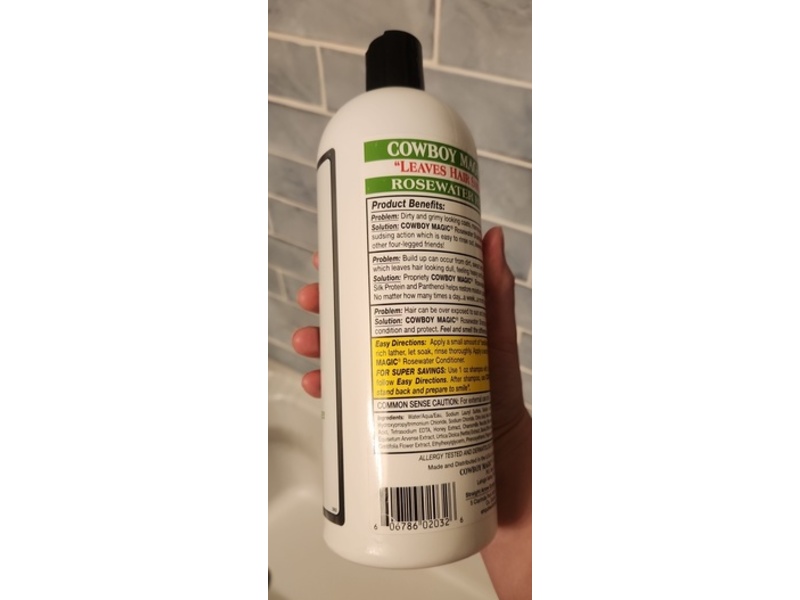Cowboy Magic Shampoo, Rose Water, 32 fl oz/946 mL