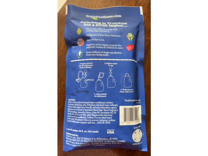 Truly Free Laundry Wash Refill, Signature Scent, 50 Loads, 50 fl oz