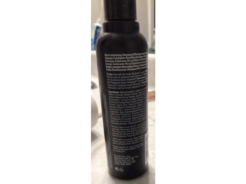 Aveda Invati Advanced Exfoliating Shampoo, Rich, 6.7 fl oz/200 mL