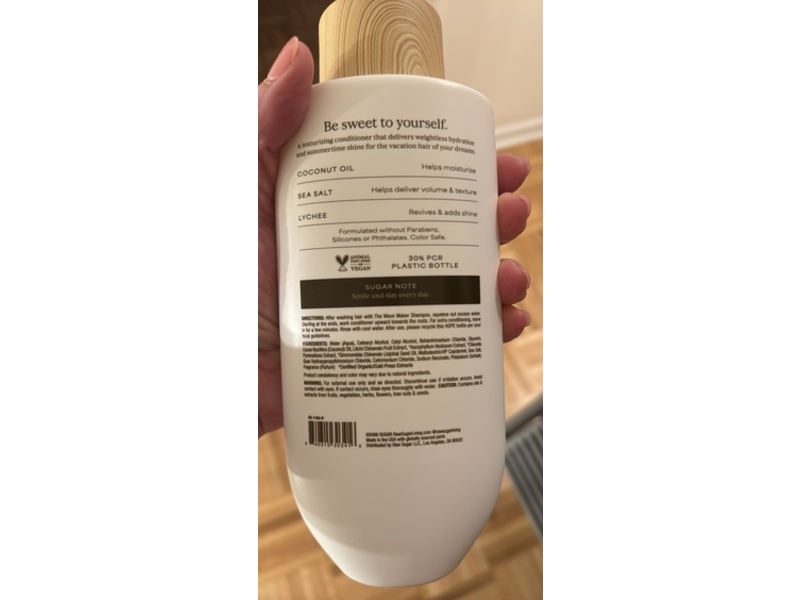 Raw Sugar The Wave Maker Conditioner, Lychee + Coconut, 16 fl oz/473 mL