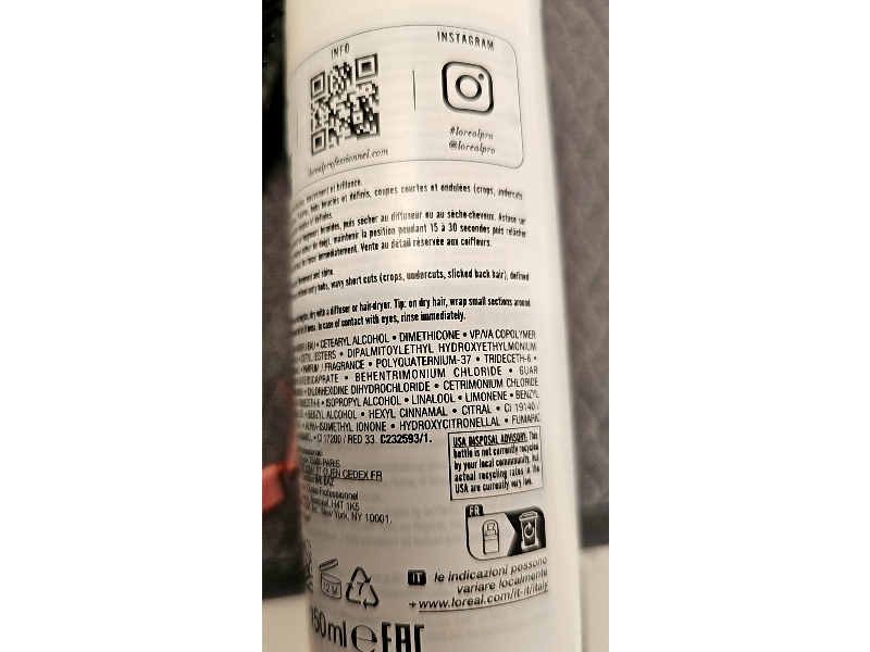 L'Oreal Professionnel Tecni Art Siren Waves Cream, 5.1 fl oz/150 mL