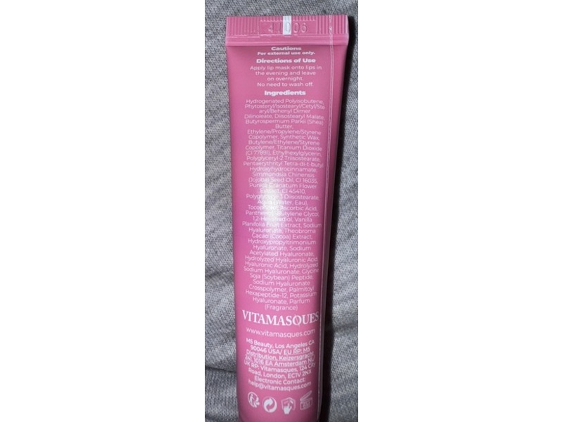 Vitamasques Overnight Plump & Repair Lip Mask, Vanilla, 0.33 fl oz/10 mL, Pack Of 3