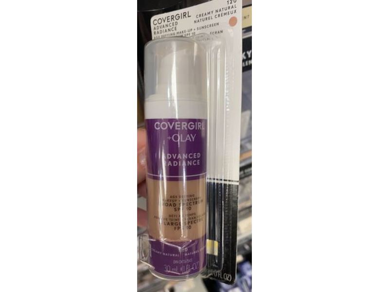CoverGirl Advanced Radiance Age Defying Foundation, Creamy Natural SPF10, 1 fl oz/30 mL