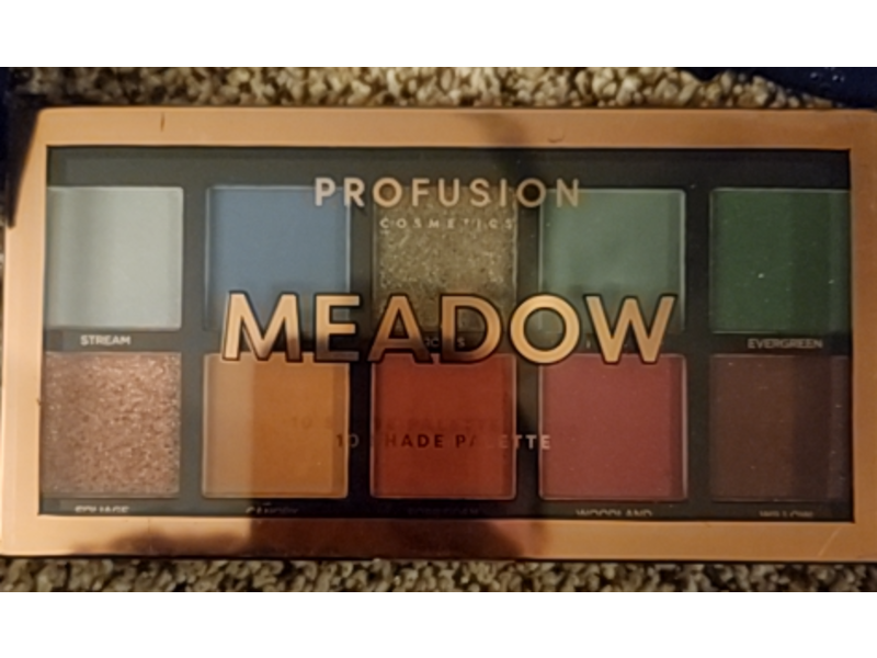 Profusion Cosmetics 10 Shade Eyeshadow Palette, Meadow, 0.42 oz/12 g