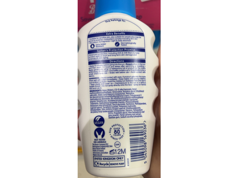 Boots Soltan Kids Suncare Speay, 50+ SPF, 6.7 fl oz/200 mL