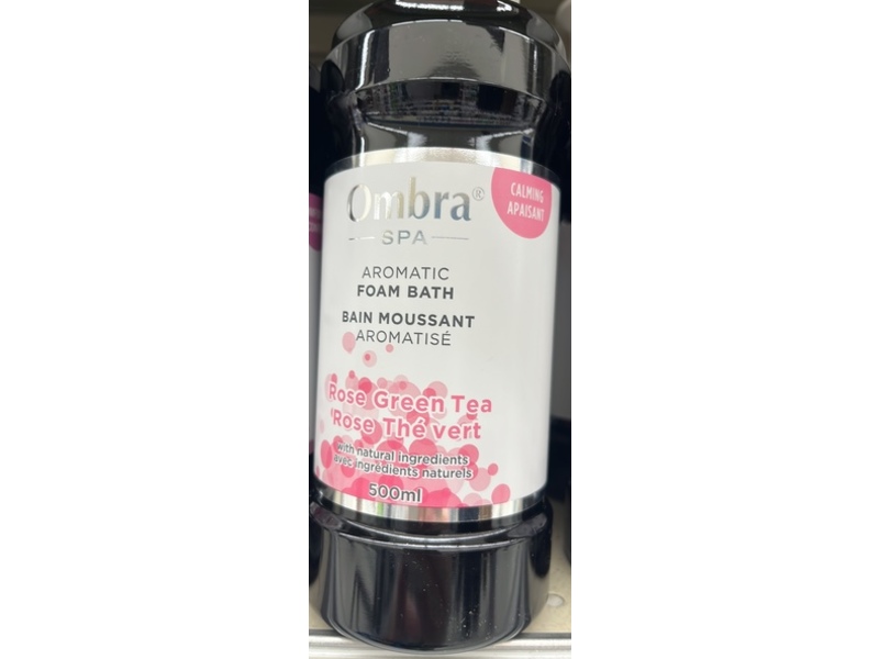 Ombra Spa Aromatic Foam Bath, Rose Green Tea, 500 mL