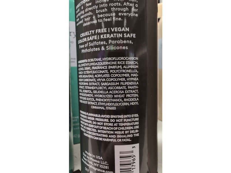 Fine'ry Fine Fragrance Dry Shampoo, Sweet On The Outside, 5 oz/195 mL