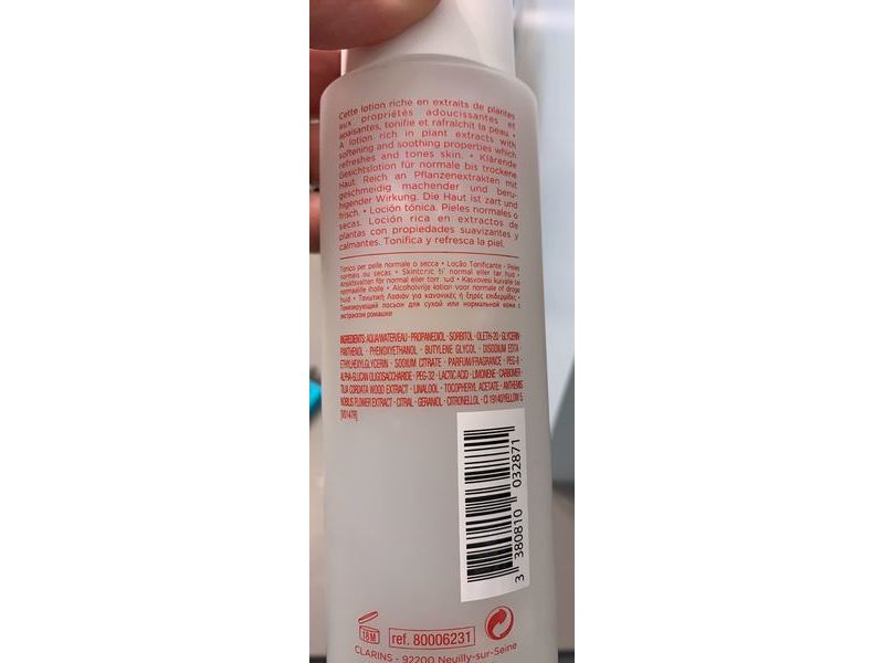 Clarins Paris Toning Lotion With Camomile, Normal Or Dry Skin, 6.8 fl oz/200 mL