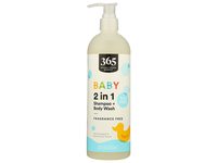 365 Whole Foods Market Baby 2 In 1 Shampoo + Body Wash, Fragrance Free, 16 fl oz/473 mL - Image 2