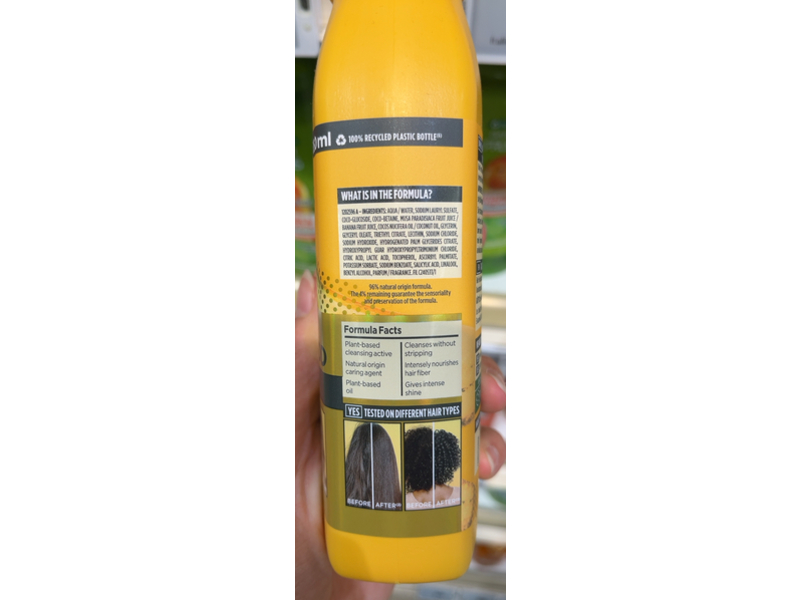 Garnier Fructis Nourishing Shampoo, Banana Hair Food, 350 mL