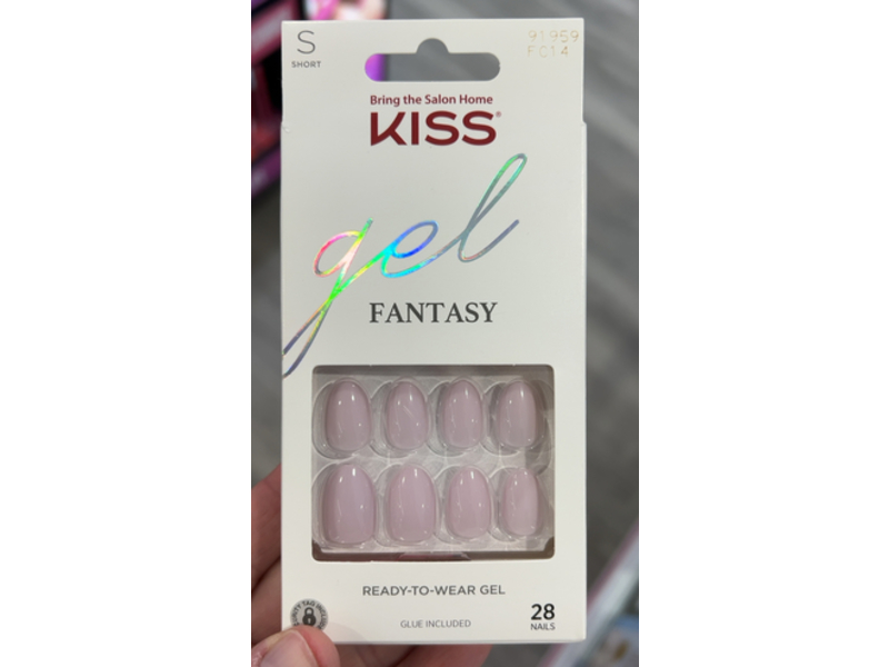 Kiss Fantasy Ready-To-Wear Nail Gel, Pure Love, 28 Count