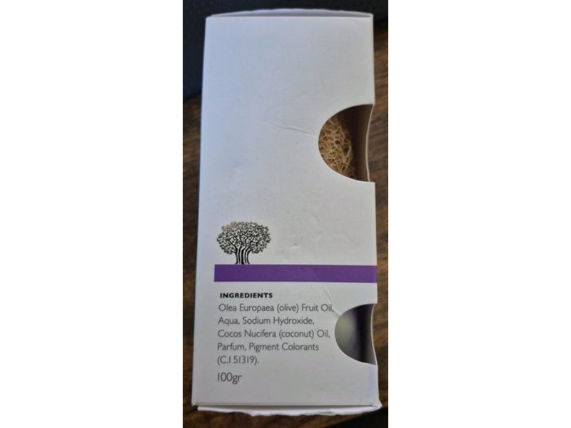 Laurel & Flame Handcrafted Olive Oil Soap + Loofah, Lavender, 100 g