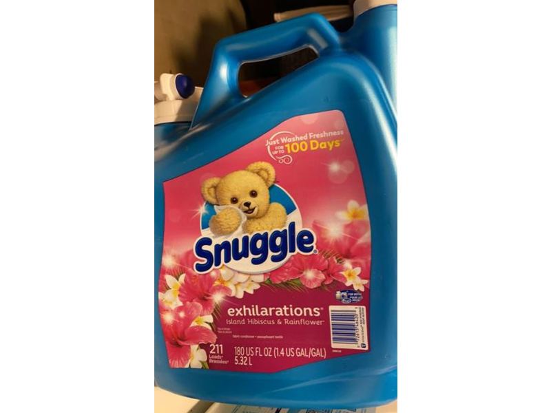 Snuggle Exhilarations Liquid Fabric Softener, Island Hibiscus & Rainflower, 211 Loads, 180 fl oz/5.32 L