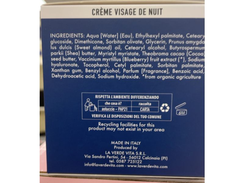 Minimaline Intensive Anti-Aging Night Cream, Blueberry, 1.69 fl oz/50 mL