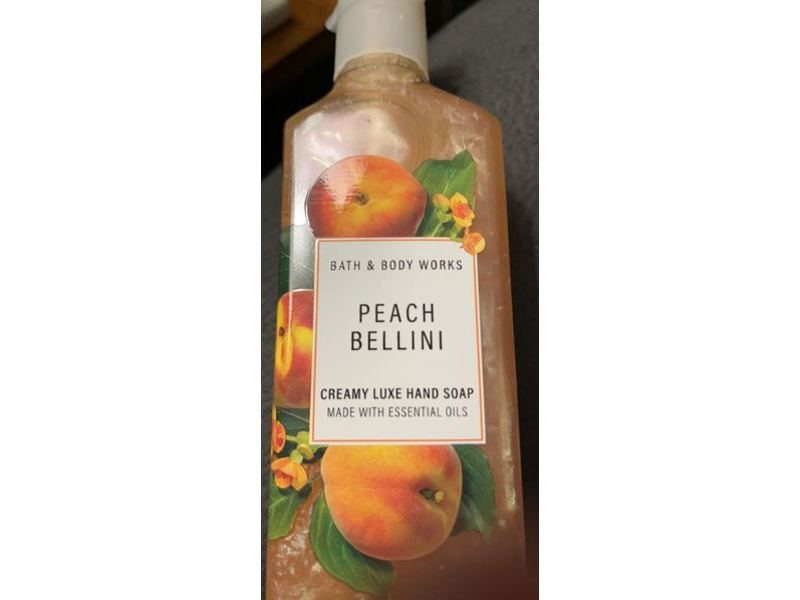 Bath & Body Works Creamy Luxe Hand Soap, Peach Bellini, Essential Oils, 8 fl oz/236 mL