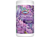 Clorox Scentiva Bleach-Free Disinfecting Wipes, Lavender & Jasmine, 0.7 oz/474 g, 75 Count - thumbnail 1