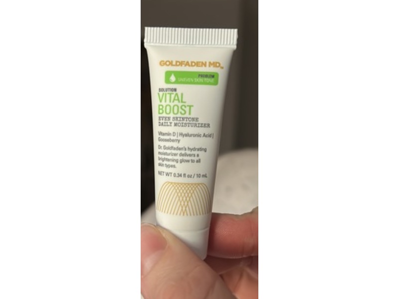 Goldfaden MD Vital Boost Even Skintone Daily Moisturizer, 0.34 fl oz/10 mL