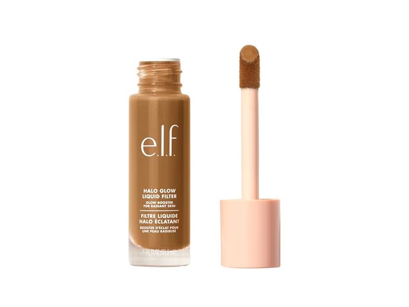 Elf Halo Glow Liquid Filter Glow Booster, 5.5 Medium/Tan, 1.06 fl oz/31.5 mL