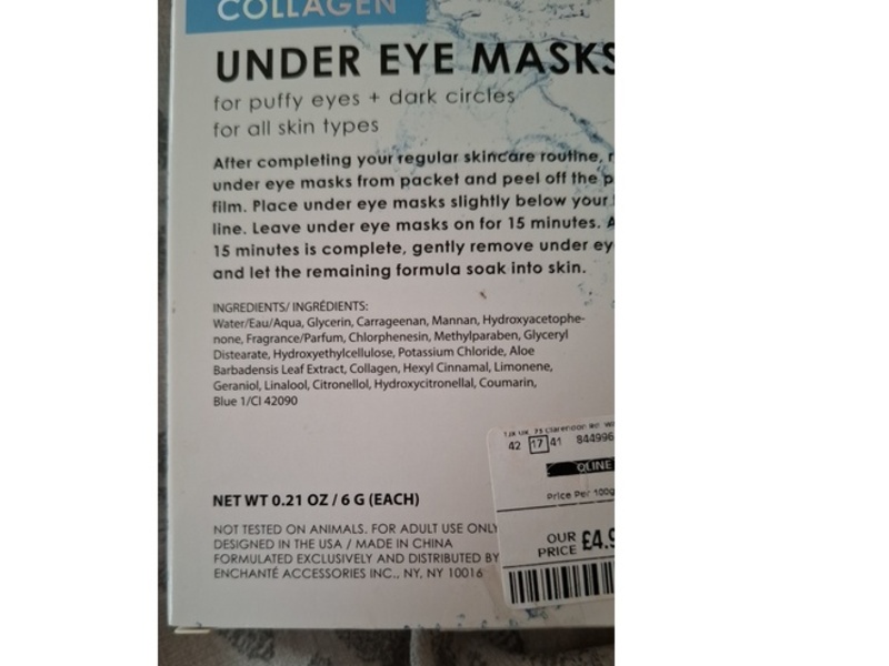 Dr Wellness Repair & Renew Skin Under Eye Masks, Collagen, 0.21 oz/6 g, 8 Pairs