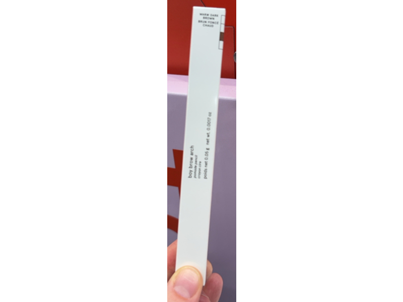 Glossier Boy Brow Arch Pomade pencil, Warm Dark Brown, 0.0017 oz/0.05 g