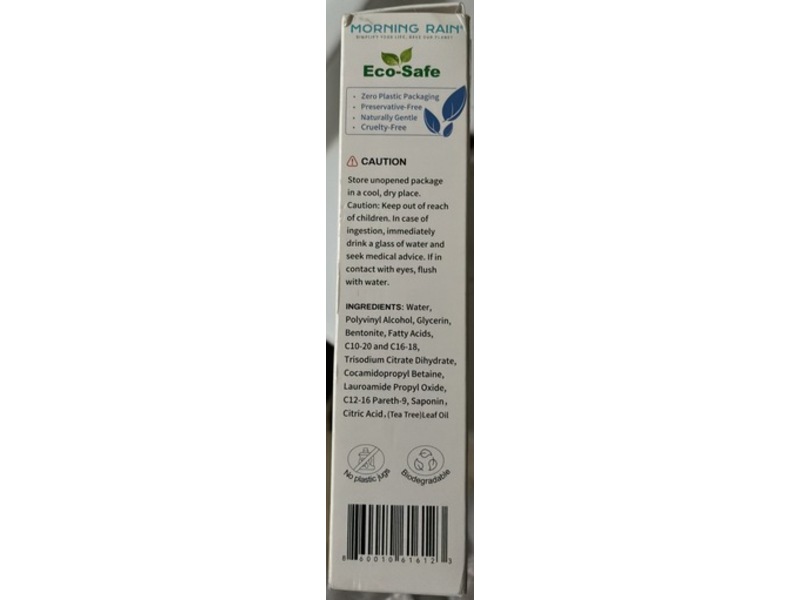 Morning Rain Eco-Safe Fabric Softener Sheets, Fragrance Free, 30 Sheets, 60 Loads